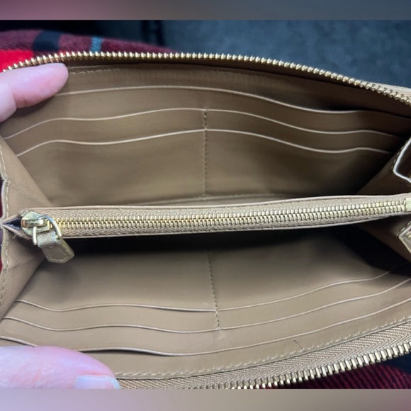 BOTTEGA VENETA Intrecciato Brown Pink Leather Round Zip wallet - Picture 12 of 14